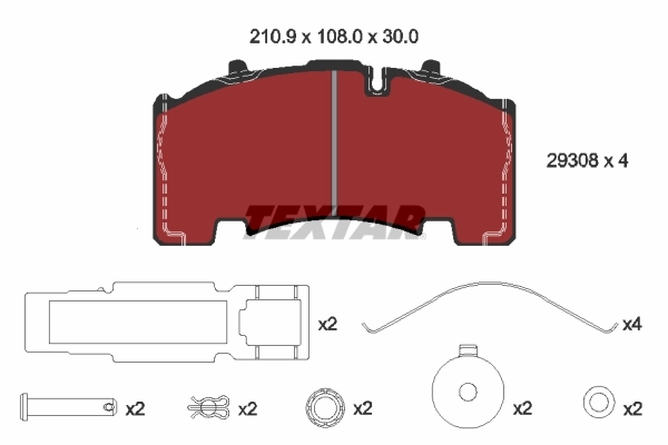 Brake Pad Set, disc brake 2930801
