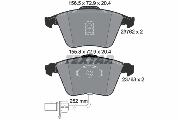 Brake Pad Set, disc brake Q+ 2376201