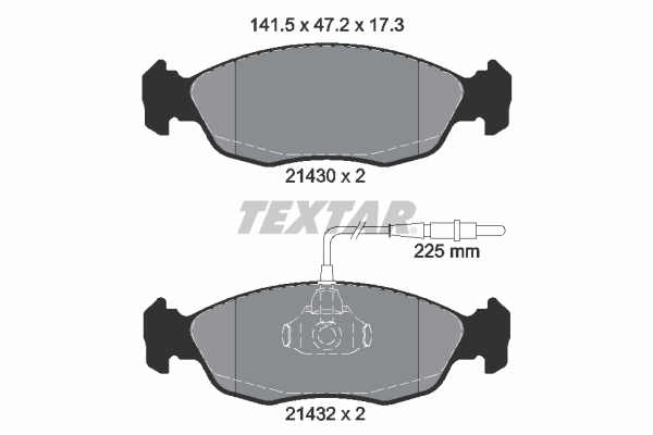 Brake Pad Set, disc brake Q+ 2143001