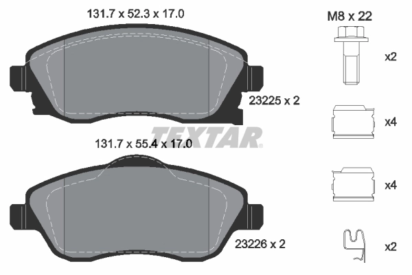 Brake Pad Set, disc brake Q+ 2322501