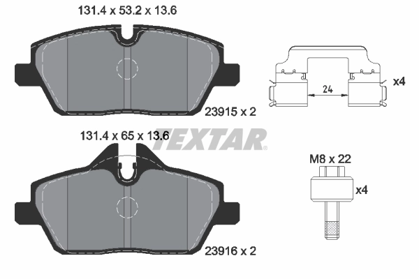 Brake Pad Set, disc brake Q+ 2391508