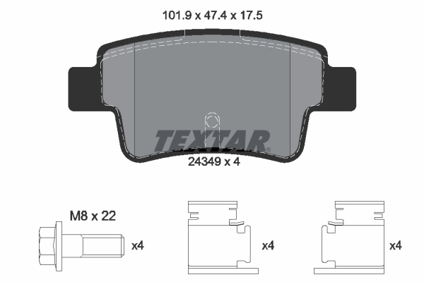 Brake Pad Set, disc brake Q+ 2434901