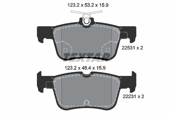 Brake Pad Set, disc brake 2253101