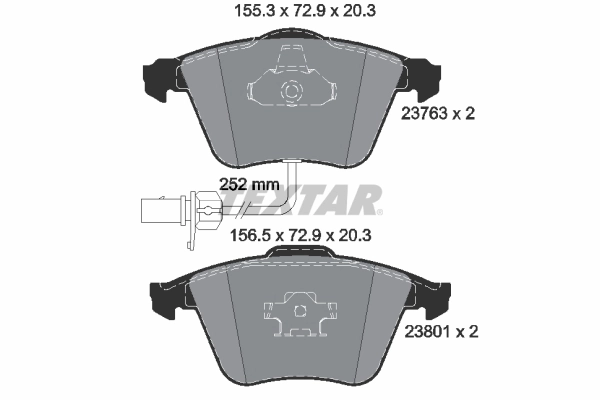Brake Pad Set, disc brake Q+ 2376302