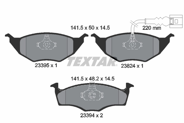 Brake Pad Set, disc brake 2339502