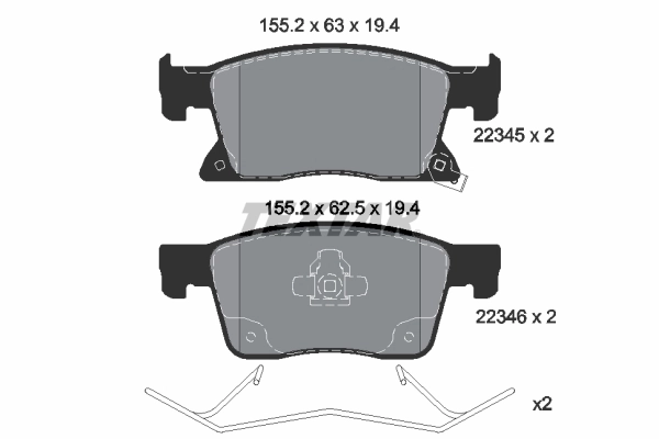 Brake Pad Set, disc brake 2234501