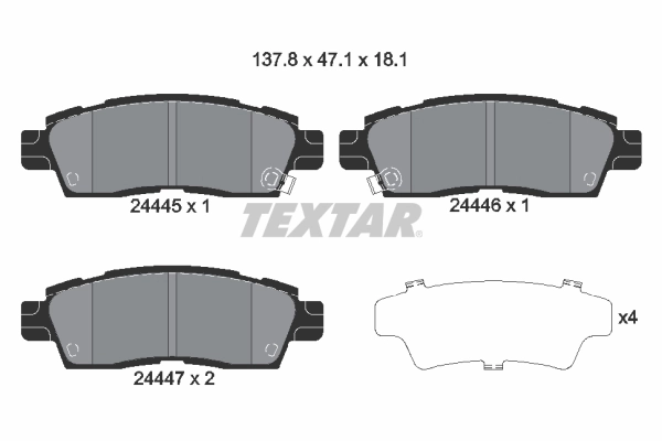 Brake Pad Set, disc brake 2444501