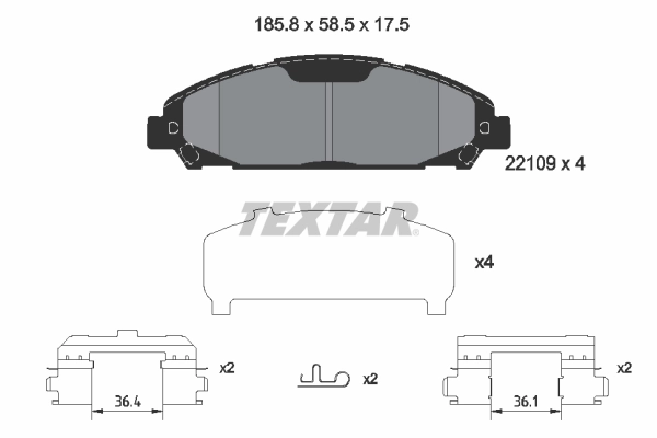 Brake Pad Set, disc brake 2210901