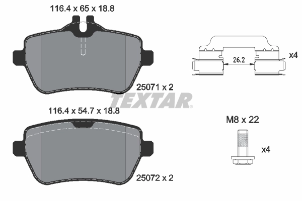 Brake Pad Set, disc brake Q+ 2507101