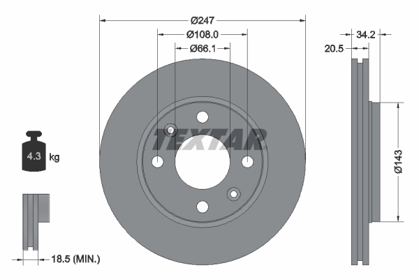 Brake Disc PRO 92043103