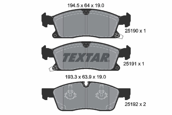 Brake Pad Set, disc brake Q+ 2519002