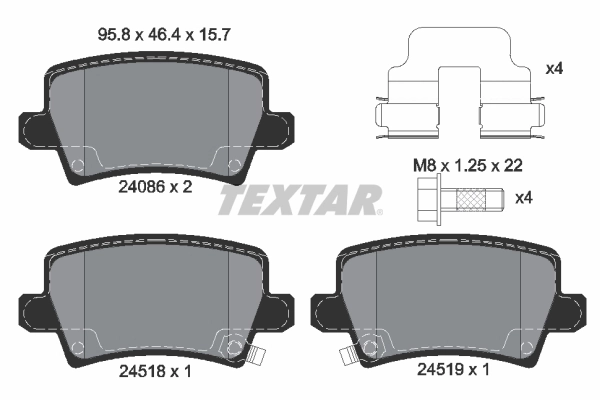 Brake Pad Set, disc brake Q+ 2408601