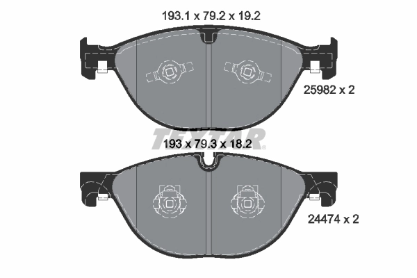 Brake Pad Set, disc brake Q+ 2598201