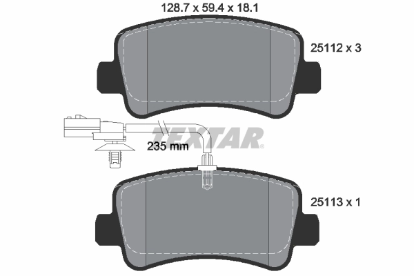 Brake Pad Set, disc brake Q+ 2511201