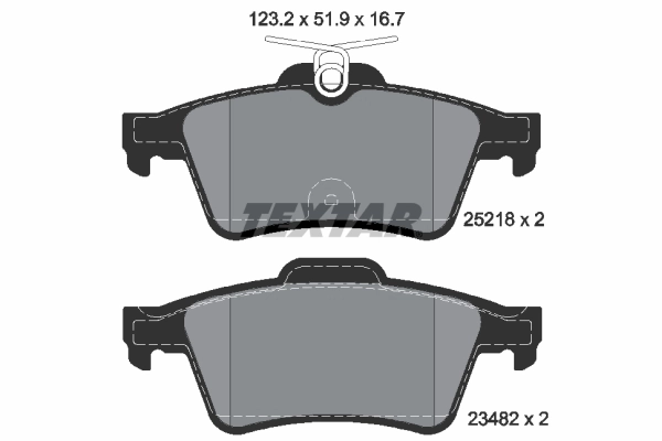 Brake Pad Set, disc brake Q+ 2521801
