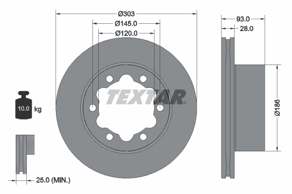 Brake Disc PRO 93143403