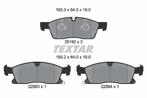 Brake Pad Set, disc brake Q+ 2519209