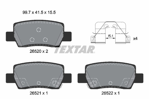 Brake Pad Set, disc brake Q+ 2652001
