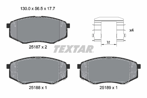 Brake Pad Set, disc brake Q+ 2518701