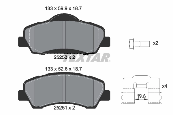 Brake Pad Set, disc brake Q+ 2525001