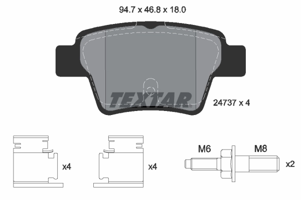 Brake Pad Set, disc brake Q+ 2473701