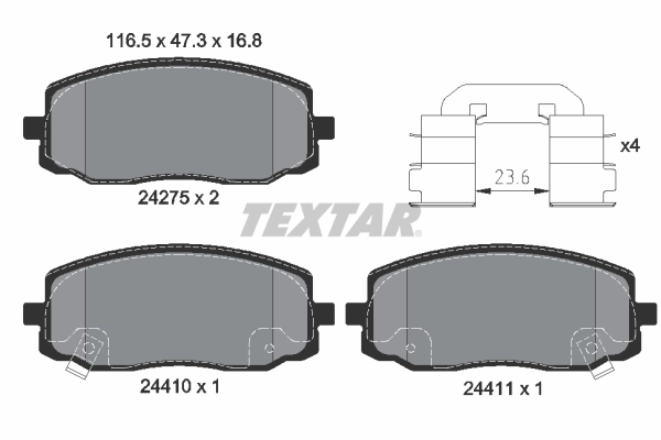 Brake Pad Set, disc brake Q+ 2427501