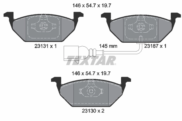 Brake Pad Set, disc brake Q+ 2313101