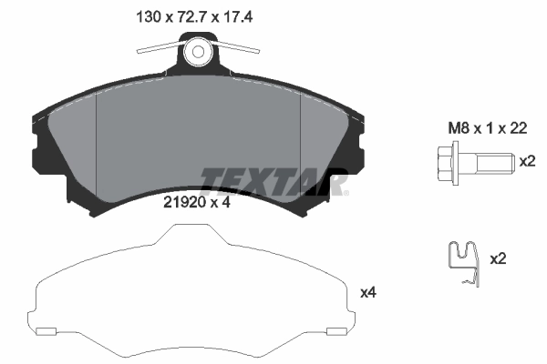 Brake Pad Set, disc brake 2192003
