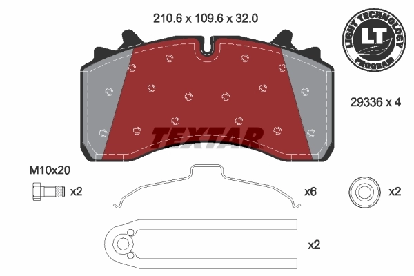Brake Pad Set, disc brake Lightweight Technology 2933601