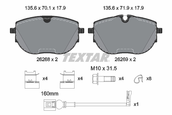 Brake Pad Set, disc brake Q+ 2626801