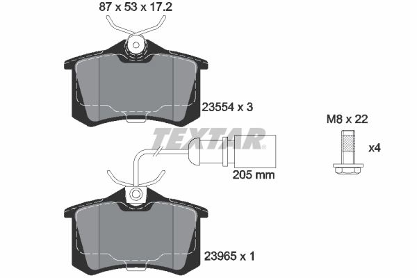 Brake Pad Set, disc brake 2355403