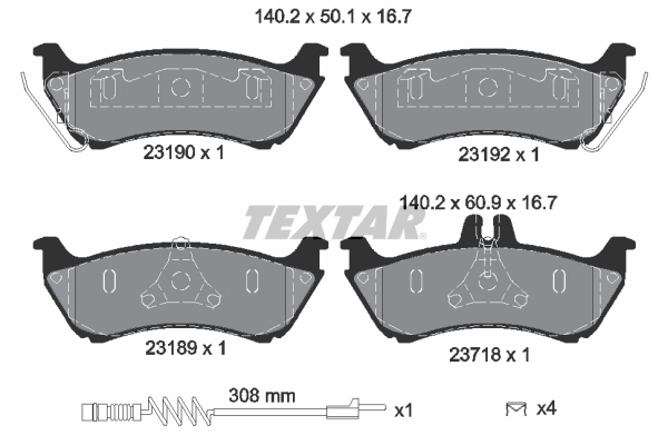 Brake Pad Set, disc brake Q+ 2319002