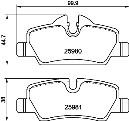 Brake Pad Set, disc brake Q+ 2598001