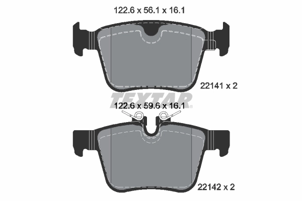 Brake Pad Set, disc brake 2214101
