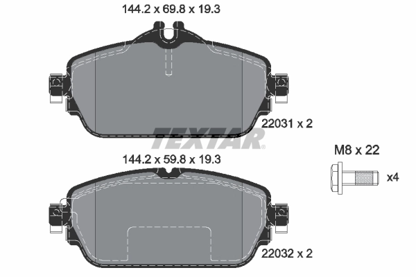 Brake Pad Set, disc brake Q+ 2203102