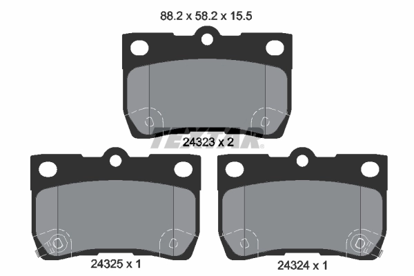 Brake Pad Set, disc brake 2432301