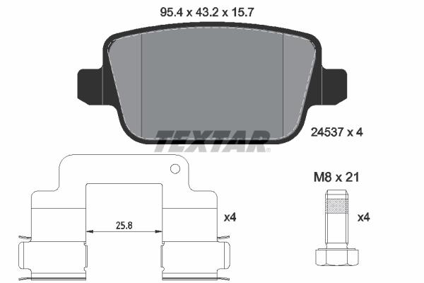 Brake Pad Set, disc brake Q+ 2453701