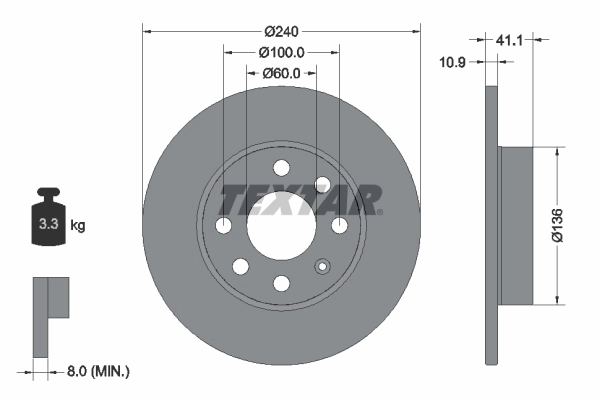Brake Disc PRO 92111303