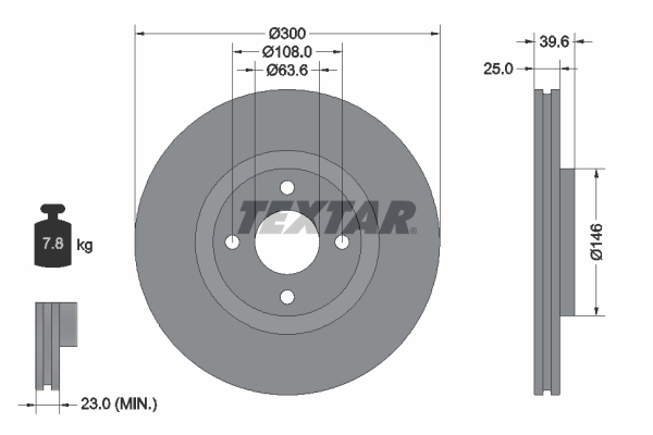 Brake Disc PRO 92315503