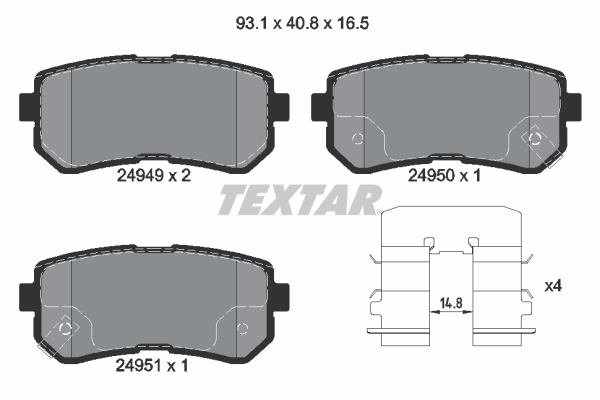 Brake Pad Set, disc brake Q+ 2494901