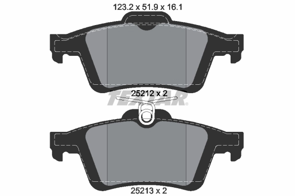 Brake Pad Set, disc brake Q+ 2521201
