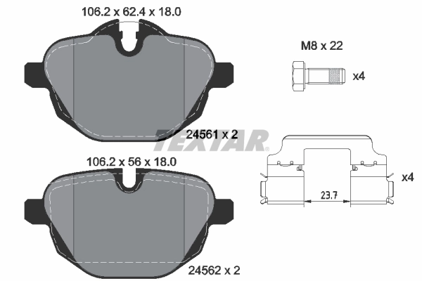 Brake Pad Set, disc brake 2456101