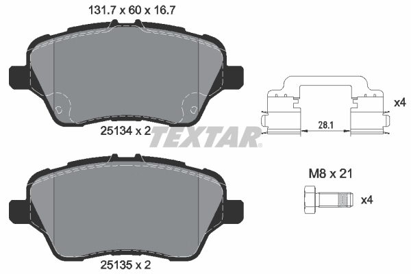 Brake Pad Set, disc brake Q+ 2513402