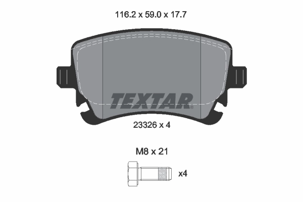 Brake Pad Set, disc brake Q+ 2332601