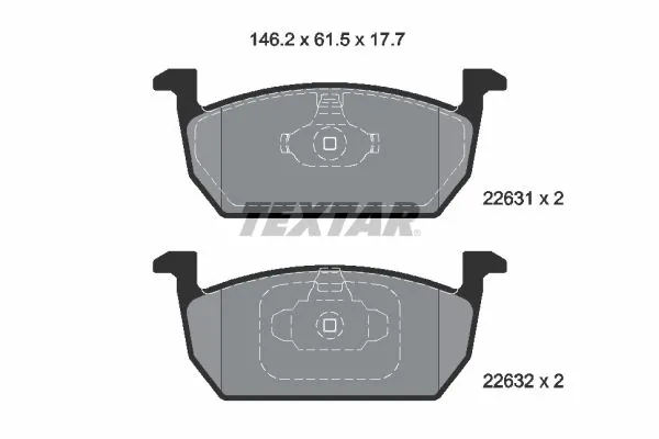 Brake Pad Set, disc brake Q+ 2263101