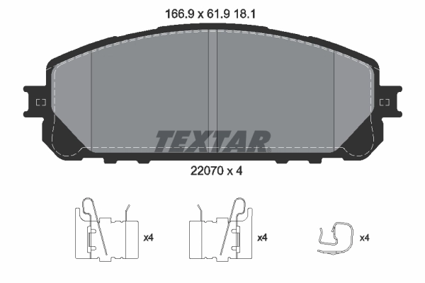 Brake Pad Set, disc brake Q+ 2207001
