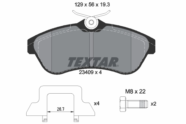 Brake Pad Set, disc brake Q+ 2340902