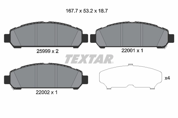 Brake Pad Set, disc brake 2599901