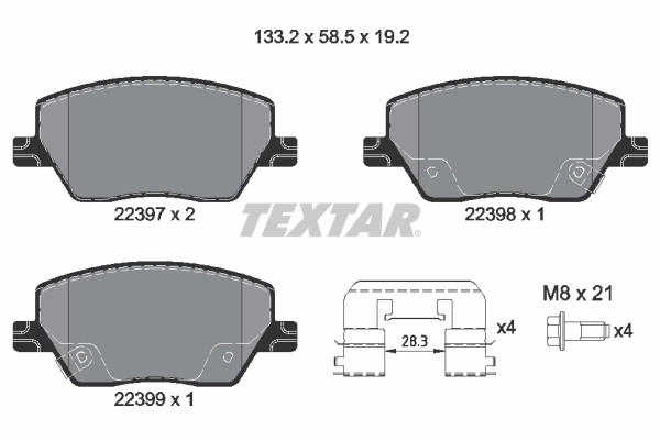 Brake Pad Set, disc brake Q+ 2239701