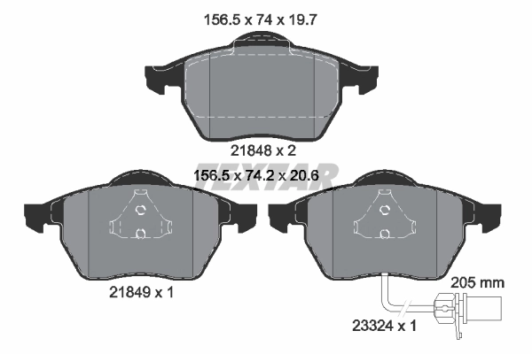 Brake Pad Set, disc brake Q+ 2184903